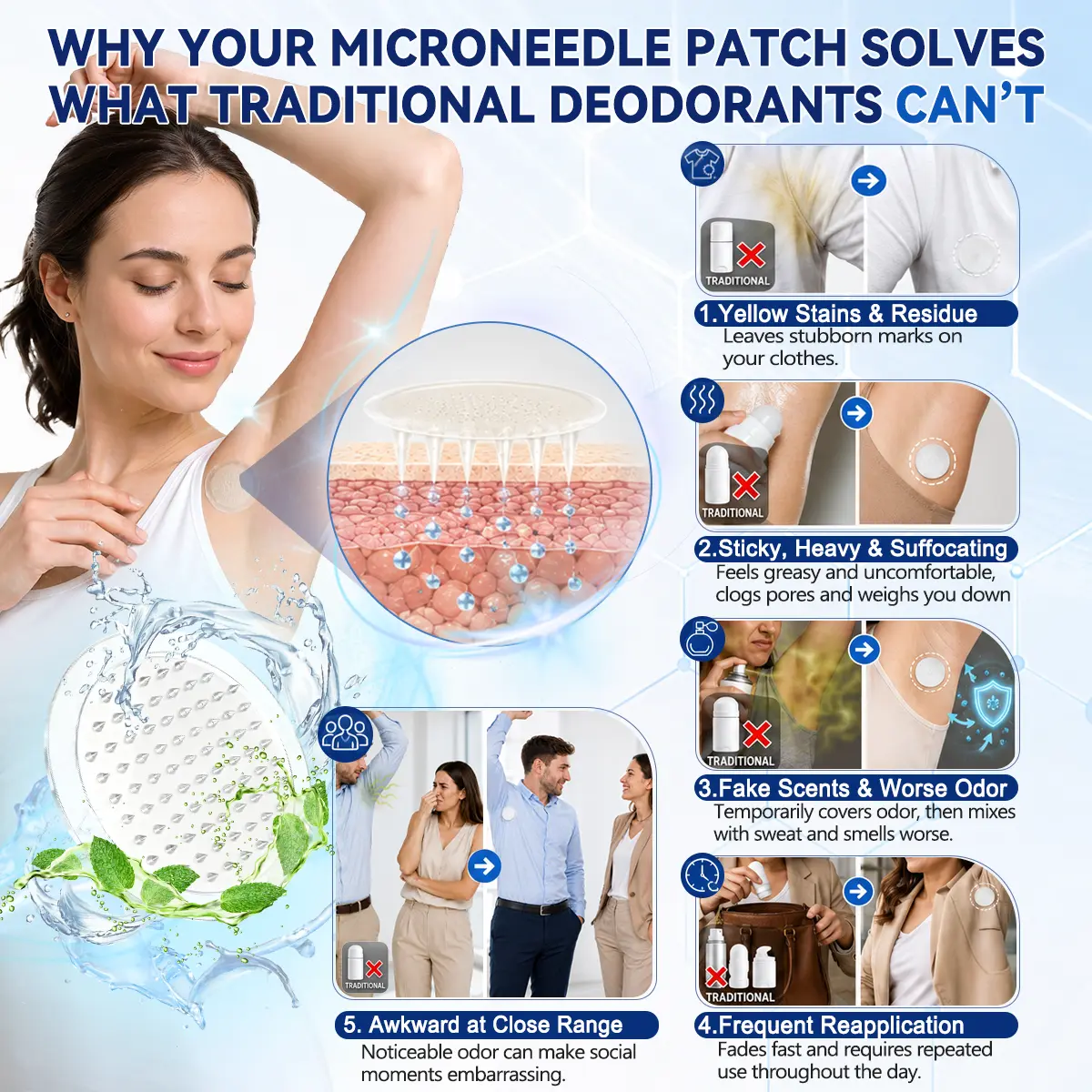 2-in-1 Advanced Sweat Control & Deodorant Microneedle Patches - Image 8
