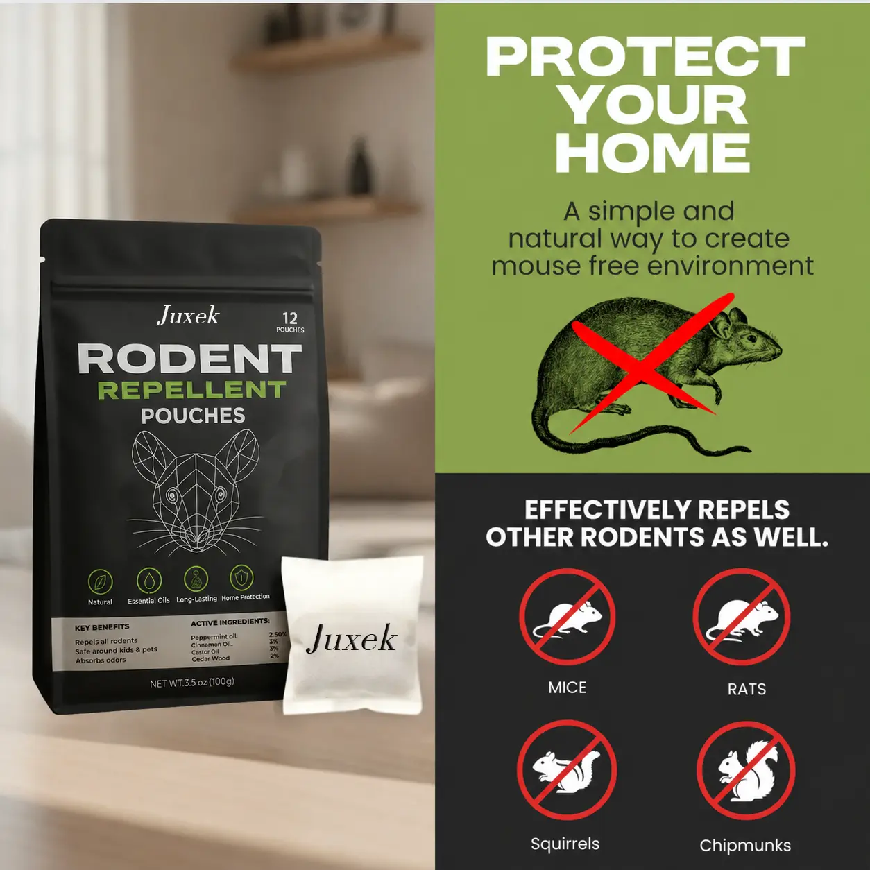 Natural Rodent Repellent Pouches - Image 2