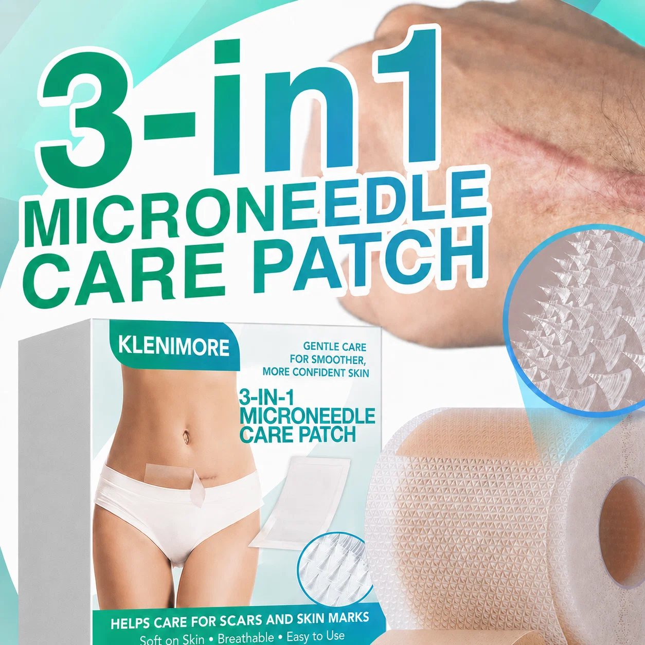 3-in-1 ScarRemoval Microneedle Care Patch