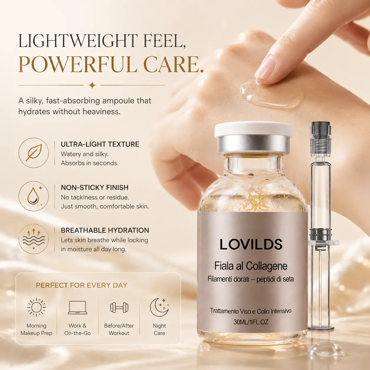 LOVILDS Golden Silk Collagen Ampoule - Image 5