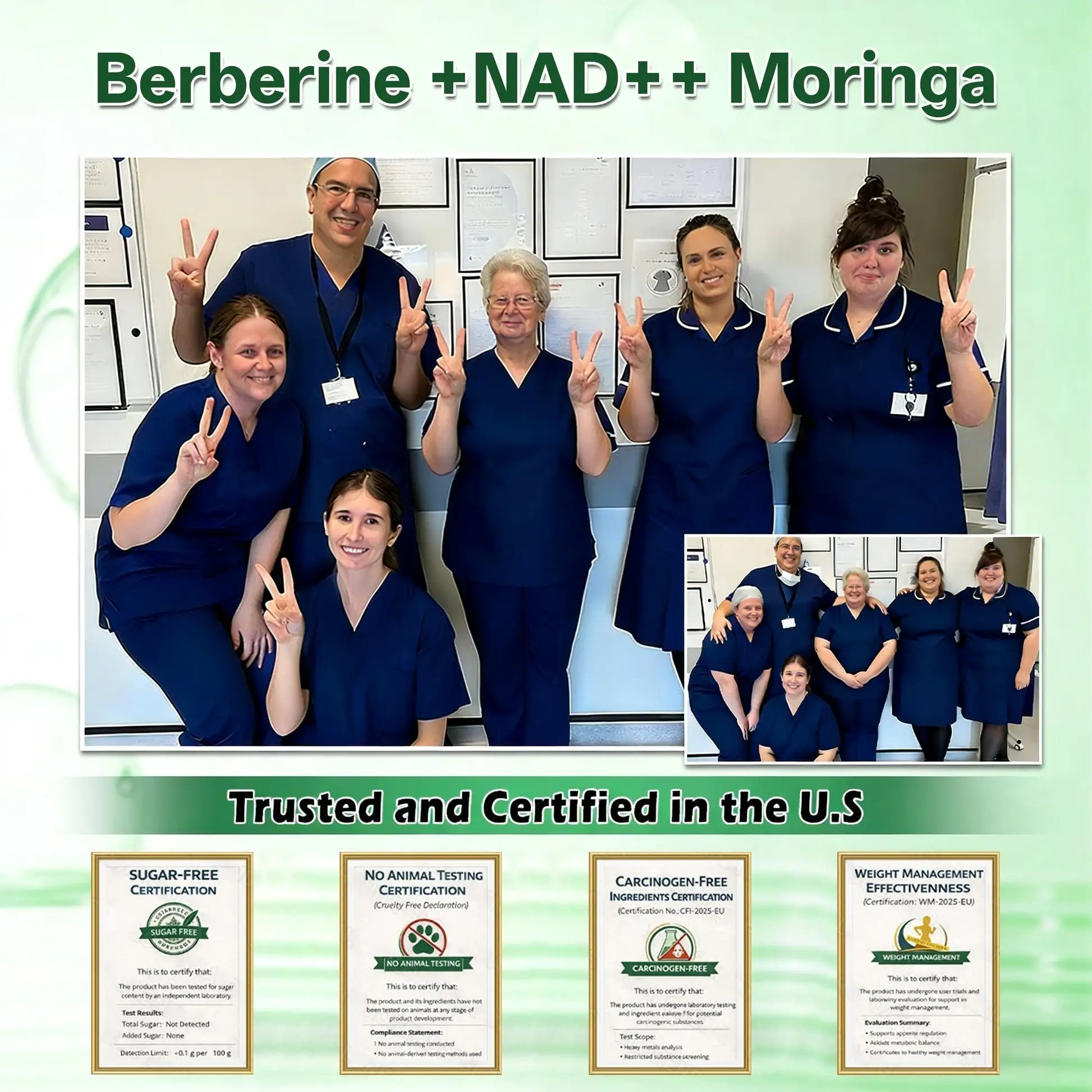 10-in-1 Moringa + Berberine + NAD+Large-Coverage Nano Microneedle Patch - Image 9