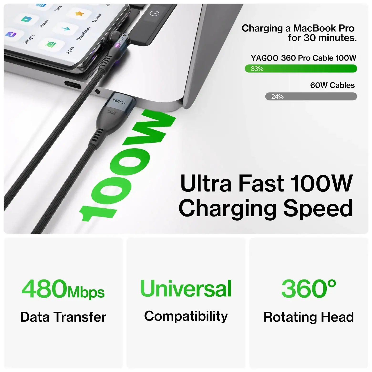 360 Universal Rotating Charging Cable - Image 4