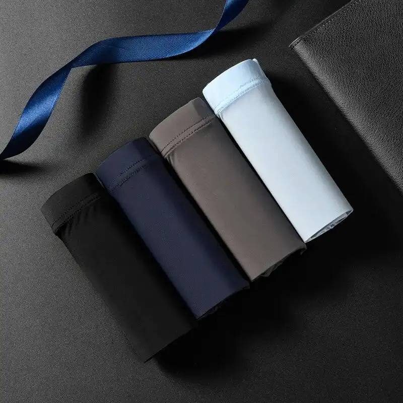 2Pcs Mens Ice Silk Breathable Panties Underwear - Image 2