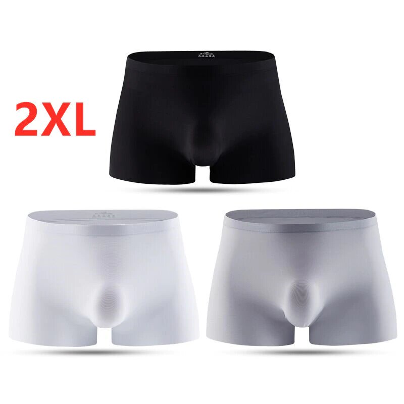 3 PCS Mens Ice Silk Breathable Underwear - Image 8