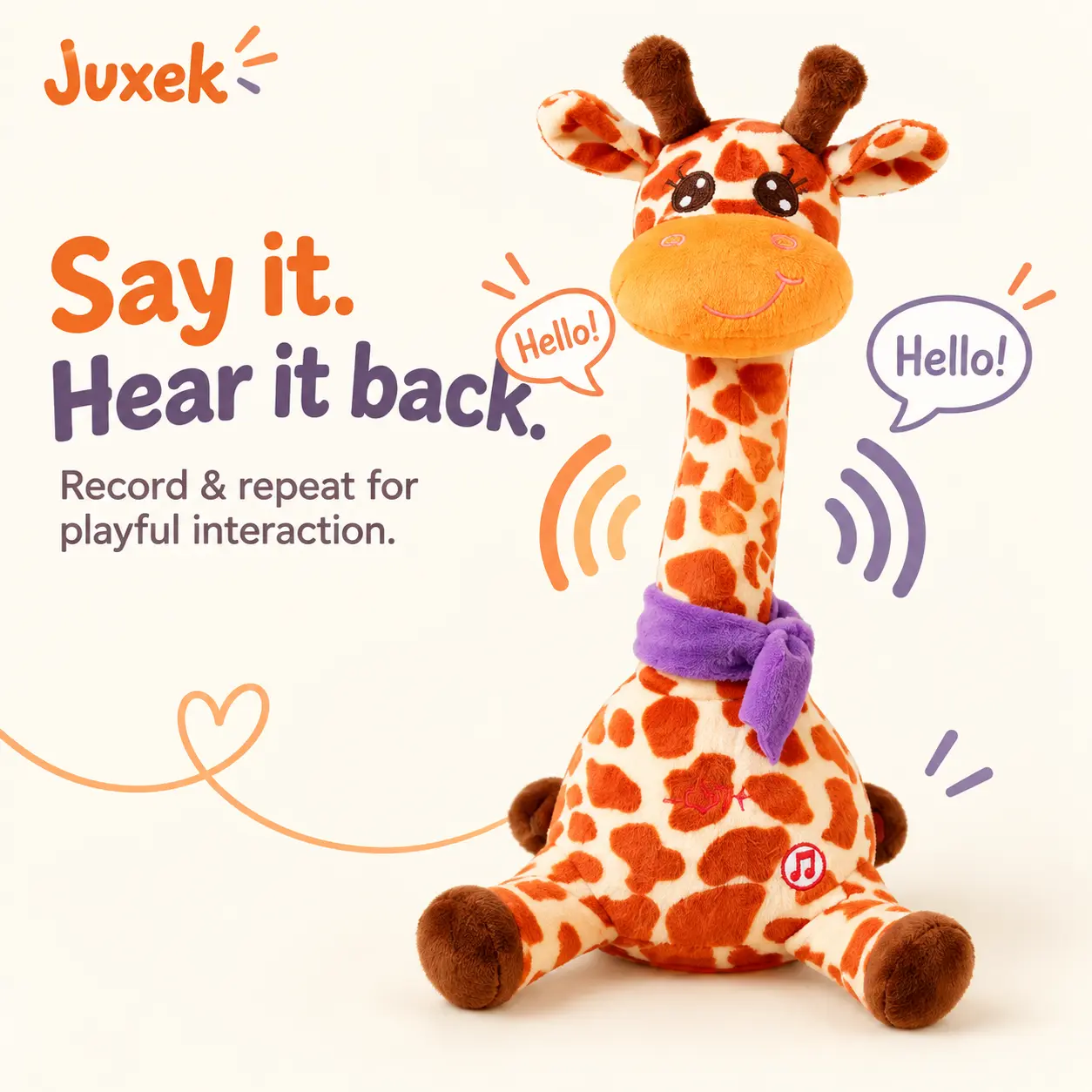 Juxek Dancing Giraffe Plush Toy - Image 4
